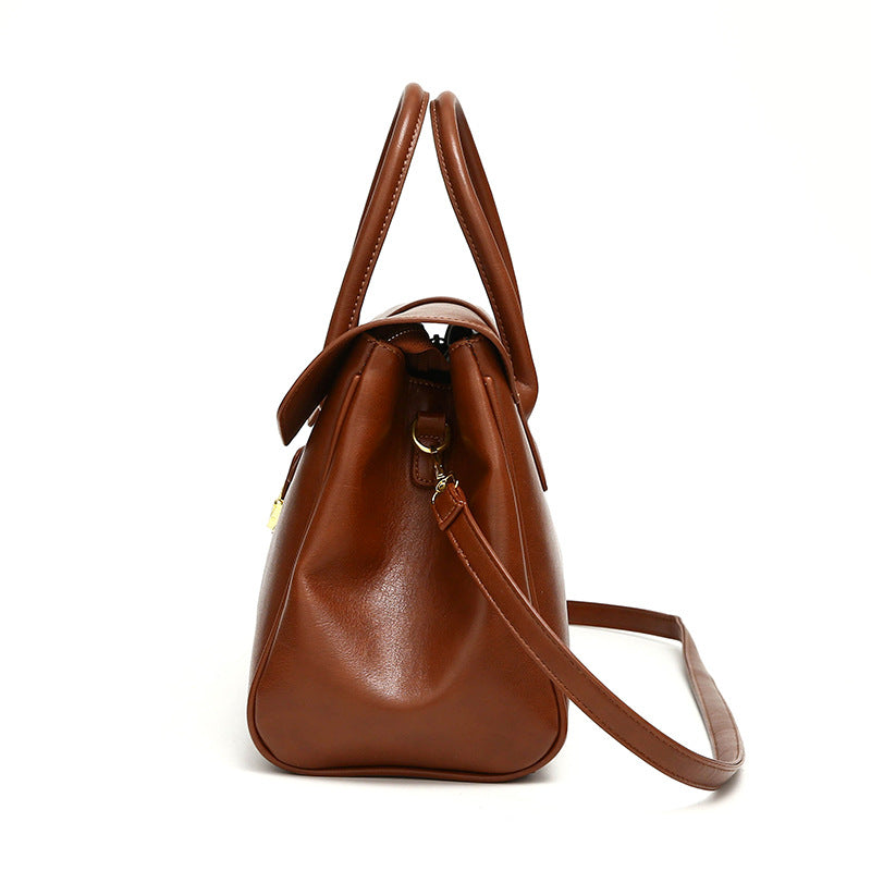 2025 New Style Large Capacity Official Document Tote Bag Retro Texturistic Tote Bag Single Shoulder Hand Bag Women's handbags Bag