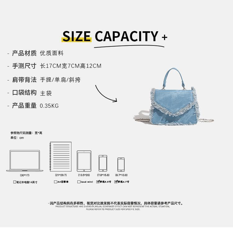 Cross-Border 2026 Chain Bag New Korean Style Versatile Shoulder Crossbody Bag Lightweight Fashionable Light Luxury Cute Envelope Bag