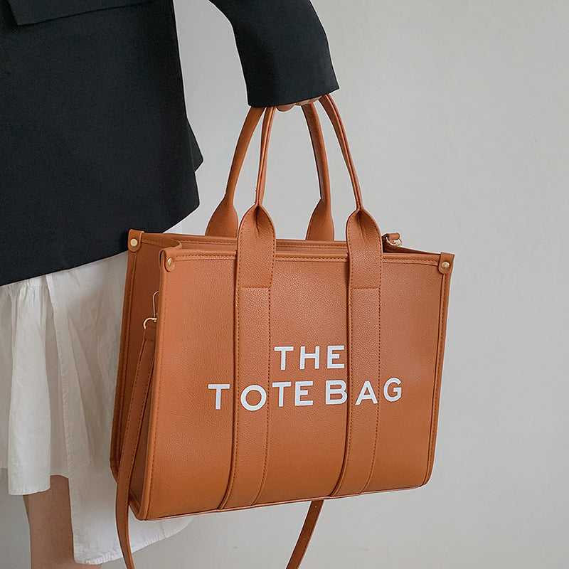 2025 New Printed Simple Tote Bag Large Capacity Letter Handbag Women's Underarm Bag Fashion Shoulder Crossbody Bag