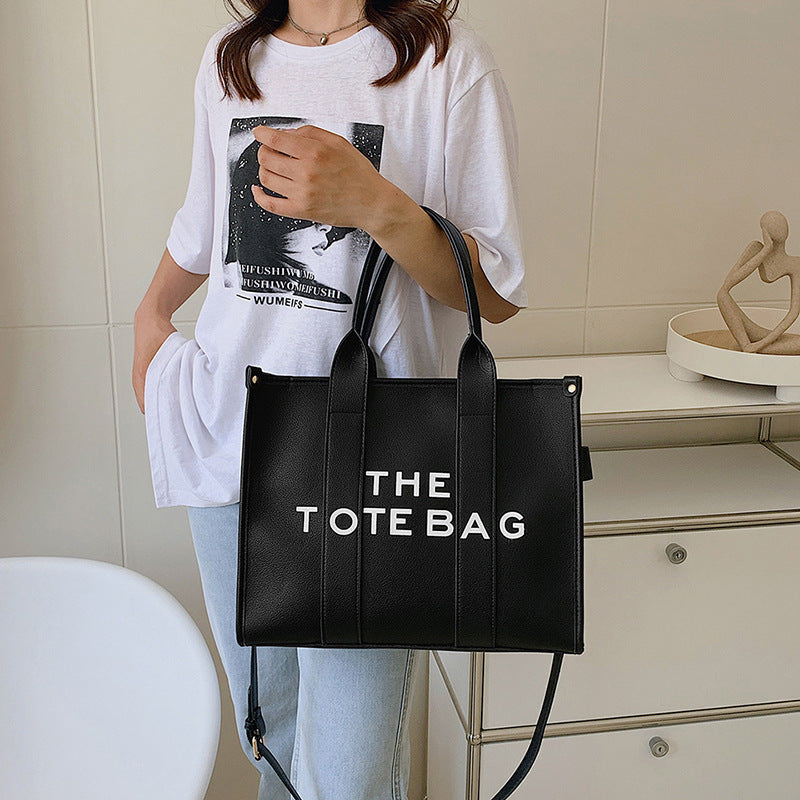 2025 New Printed Simple Tote Bag Large Capacity Letter Handbag Women's Underarm Bag Fashion Shoulder Crossbody Bag