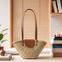 Water Grass Woven Bag Holiday French Shoulder Crossbody Bag New Handbag Women's Original Diagonal Woven Shoulder Water Grass Bag