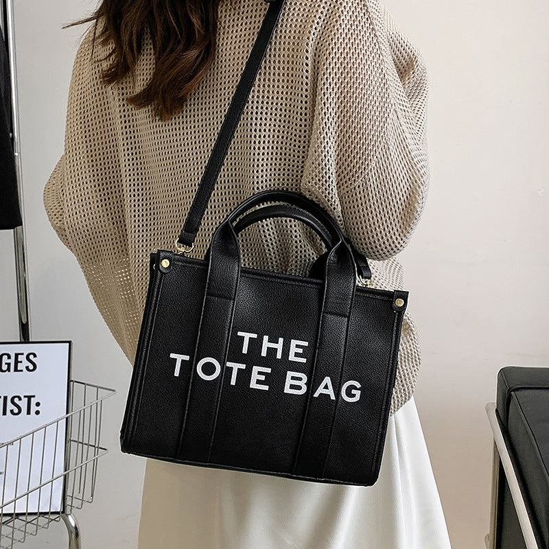 2025 New Printed Simple Tote Bag Large Capacity Letter Handbag Women's Underarm Bag Fashion Shoulder Crossbody Bag