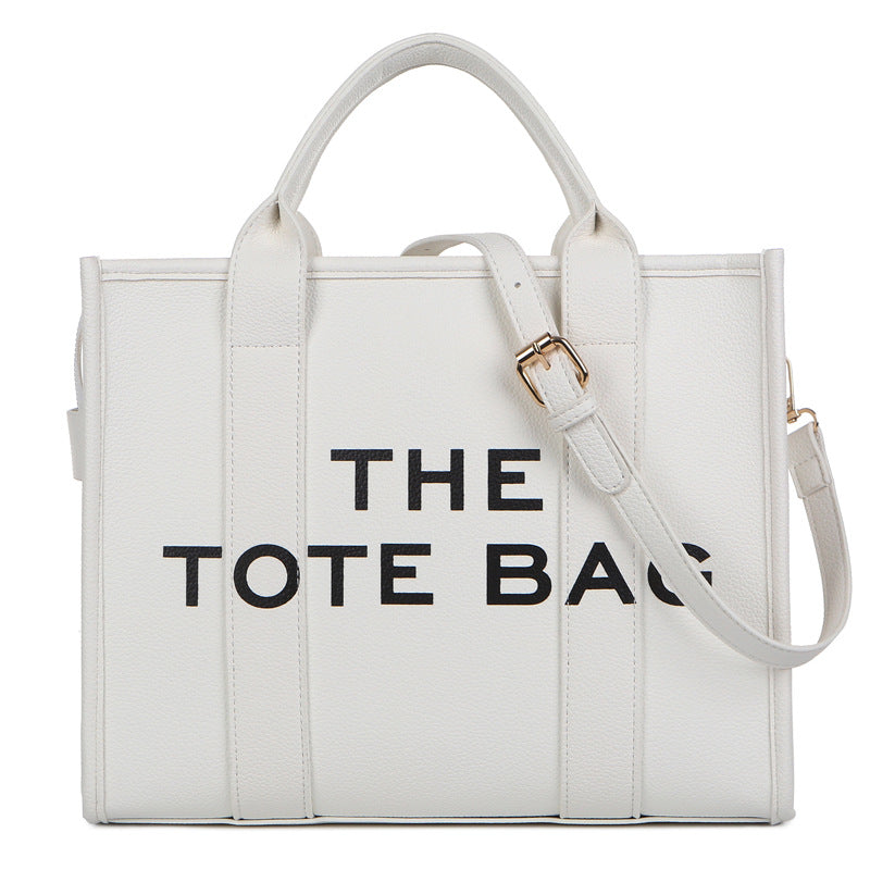 Women's Bag Cross-Border New Tote Bag Wholesale Pu Letter Handbag Simple Casual Crossbody Bag Large Capacity Women's Bag