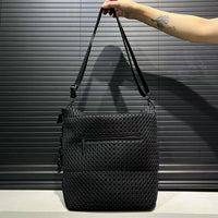 Cross-Border Exclusive Supply of Women's Fashionable Y2K Street Chain Shoulder Bag, Large Capacity Mesh Patchwork Crossbody Bag