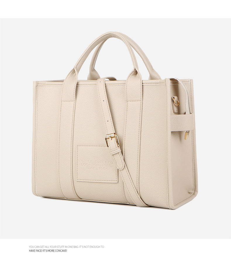 Women's Bag Cross-Border New Tote Bag Wholesale Pu Letter Handbag Simple Casual Crossbody Bag Large Capacity Women's Bag
