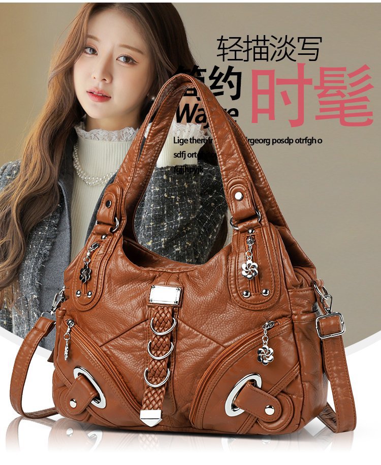 Cross-border Explosions Foreign Trade Women's Bag European and American Women's Bag Trendy Large Capacity Single Room Bag Portable Crossbody Bag Women's Bag Wholesale