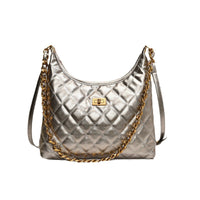 Cross-Border Quilted Saddle Bag, Autumn and Winter New Shoulder Bag, Fashionable Armpit Bag, Work Clothing Versatile Crossbody Bag