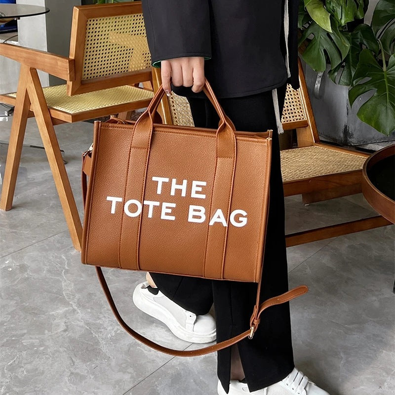2025 New Printed Simple Tote Bag Large Capacity Letter Handbag Women's Underarm Bag Fashion Shoulder Crossbody Bag