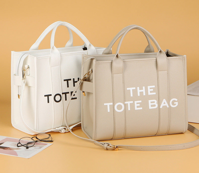2025 New Printed Simple Tote Bag Large Capacity Letter Handbag Women's Underarm Bag Fashion Shoulder Crossbody Bag