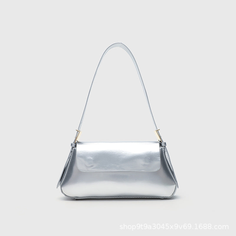 Cross-Border Women's Bag 2026 New Versatile Underarm Bag Casual Urban Style Single Shoulder Simple Small Bag Flap Bag Crossbody Bag