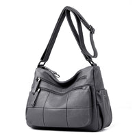 2023 New Bag Women's Solid Color Casual Shoulder Crossbody Bag Simple All-match Middle-aged Women's Mother Bag Large Capacity