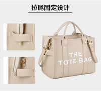 Women's Bag Cross-Border New Tote Bag Wholesale Pu Letter Handbag Simple Casual Crossbody Bag Large Capacity Women's Bag