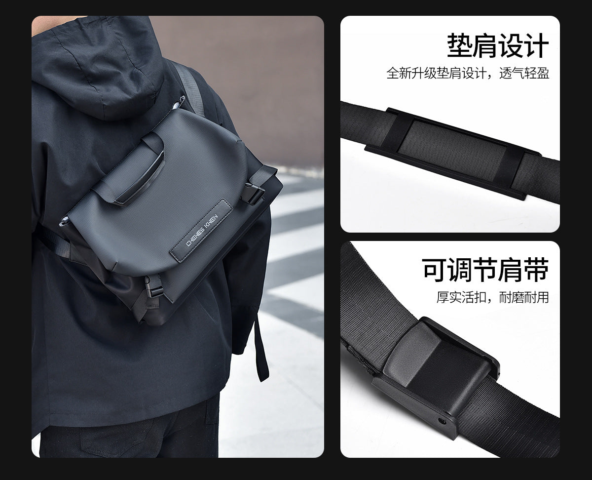 Cross-border Men's Crossbody Bag General Bag Large Capacity Functional Sports Shoulder Bag Trendy Brand Business Backpack