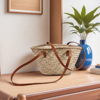 Water Grass Woven Bag Holiday French Shoulder Crossbody Bag New Handbag Women's Original Diagonal Woven Shoulder Water Grass Bag
