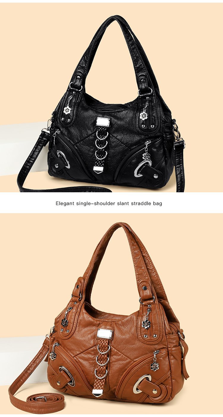 Cross-border Explosions Foreign Trade Women's Bag European and American Women's Bag Trendy Large Capacity Single Room Bag Portable Crossbody Bag Women's Bag Wholesale