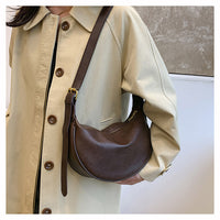 Cross-border Women's Bag Popular Retro Bag Women's New Fashion Texturized Shoulder Bag Retro Commuter Crossbody Dumpling Bag