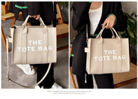 Women's Bag Cross-Border New Tote Bag Wholesale Pu Letter Handbag Simple Casual Crossbody Bag Large Capacity Women's Bag
