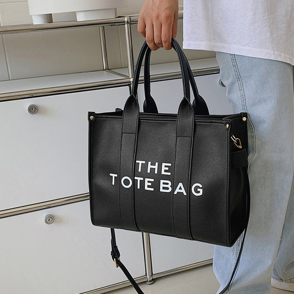 2025 New Printed Simple Tote Bag Large Capacity Letter Handbag Women's Underarm Bag Fashion Shoulder Crossbody Bag