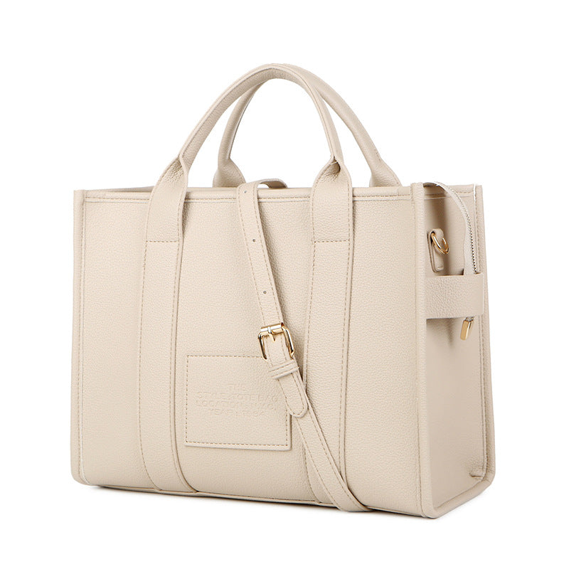 Women's Bag Cross-Border New Tote Bag Wholesale Pu Letter Handbag Simple Casual Crossbody Bag Large Capacity Women's Bag