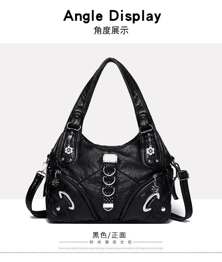 Cross-border Explosions Foreign Trade Women's Bag European and American Women's Bag Trendy Large Capacity Single Room Bag Portable Crossbody Bag Women's Bag Wholesale