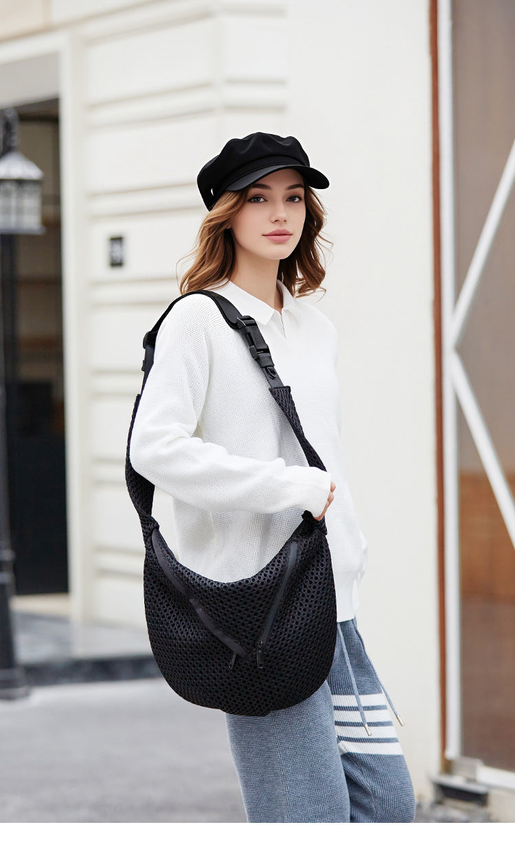 Casual Crossbody Bag for Women, Lightweight, Large Capacity, Simple and Versatile Shoulder Bag, Commuter Bag, Storage Tote, Urban Minimalist Style