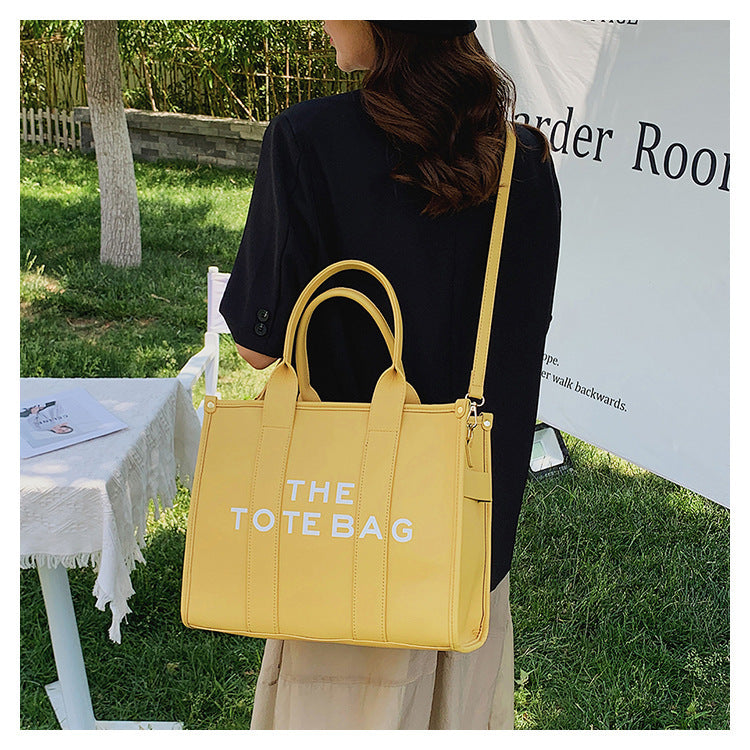 2025 New Printed Simple Tote Bag Large Capacity Letter Handbag Women's Underarm Bag Fashion Shoulder Crossbody Bag