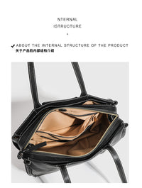 2024 Summer New Niche High-end Retro Shoulder Tote Bag Large Capacity Commuter Portable Briefcase