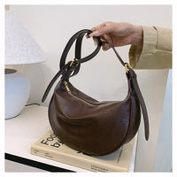 Cross-border Women's Bag Popular Retro Bag Women's New Fashion Texturized Shoulder Bag Retro Commuter Crossbody Dumpling Bag
