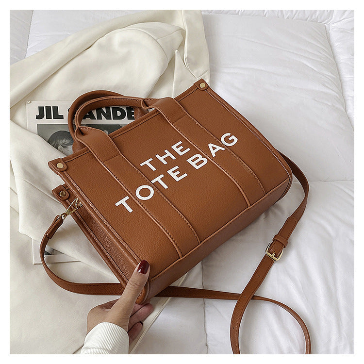 2025 New Printed Simple Tote Bag Large Capacity Letter Handbag Women's Underarm Bag Fashion Shoulder Crossbody Bag