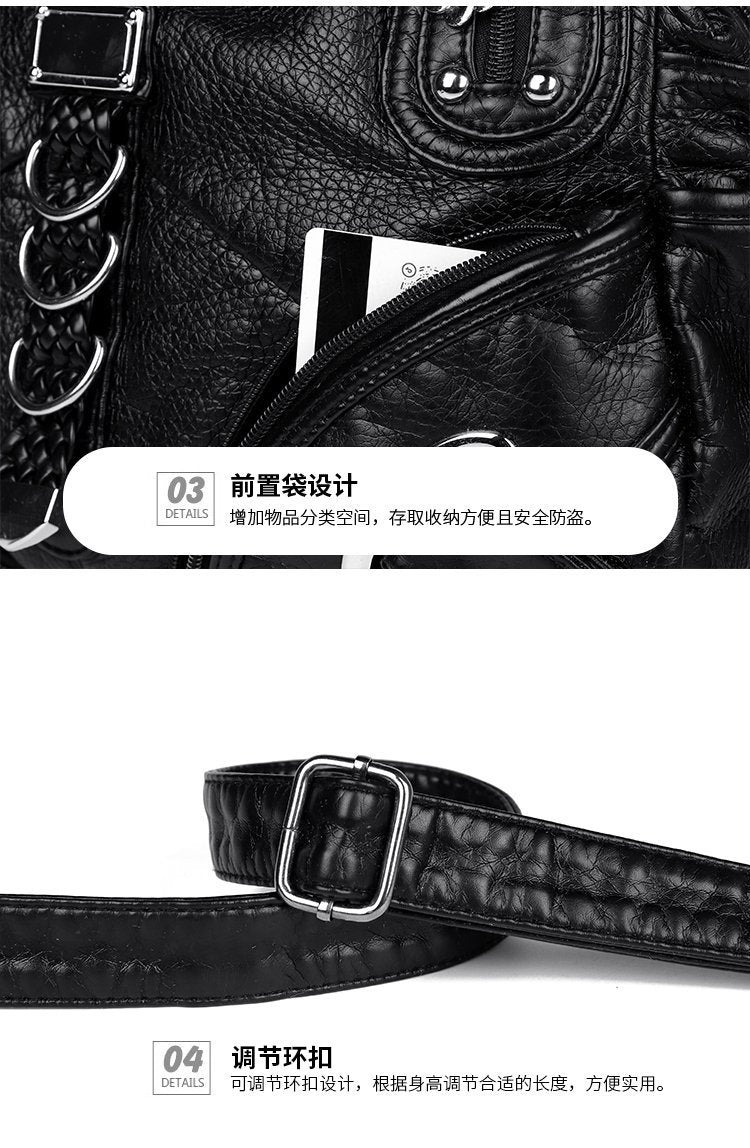 Cross-border Explosions Foreign Trade Women's Bag European and American Women's Bag Trendy Large Capacity Single Room Bag Portable Crossbody Bag Women's Bag Wholesale
