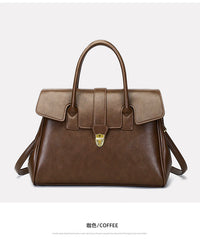 2025 New Style Large Capacity Official Document Tote Bag Retro Texturistic Tote Bag Single Shoulder Hand Bag Women's handbags Bag