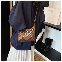 Cross-Border Quilted Saddle Bag, Autumn and Winter New Shoulder Bag, Fashionable Armpit Bag, Work Clothing Versatile Crossbody Bag