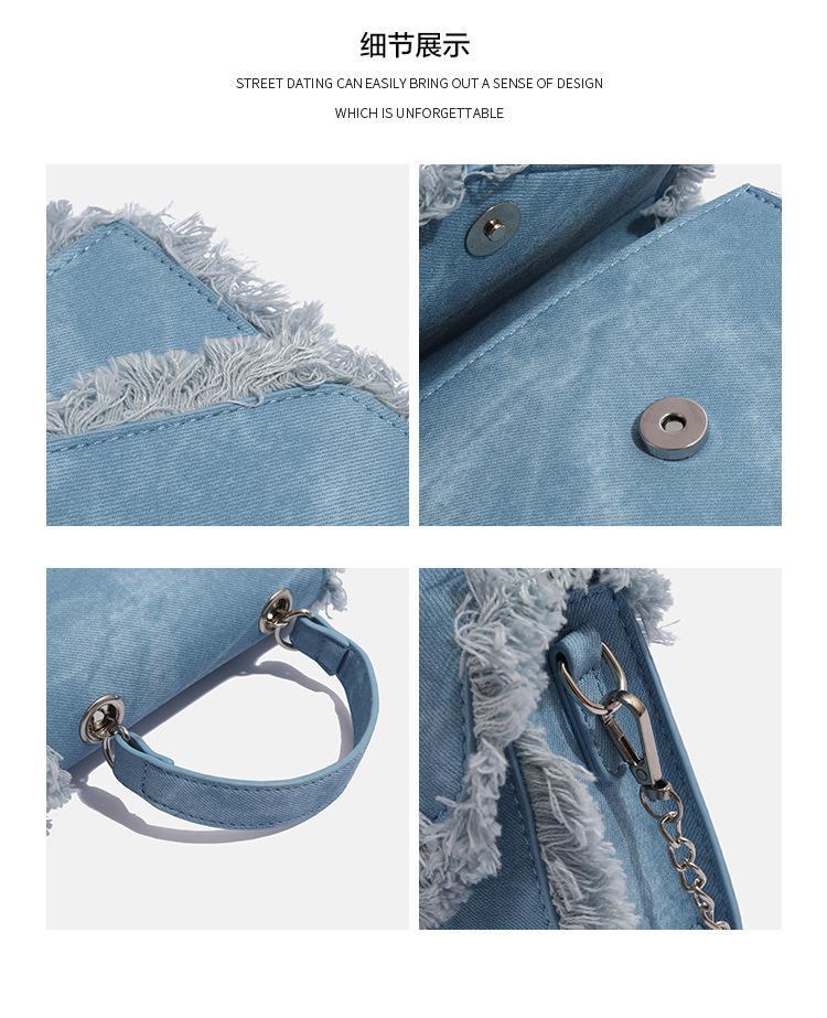 Cross-Border 2026 Chain Bag New Korean Style Versatile Shoulder Crossbody Bag Lightweight Fashionable Light Luxury Cute Envelope Bag