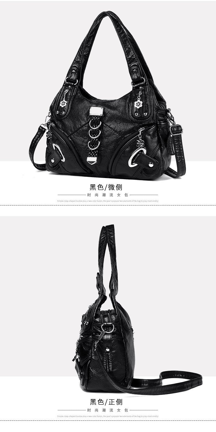 Cross-border Explosions Foreign Trade Women's Bag European and American Women's Bag Trendy Large Capacity Single Room Bag Portable Crossbody Bag Women's Bag Wholesale