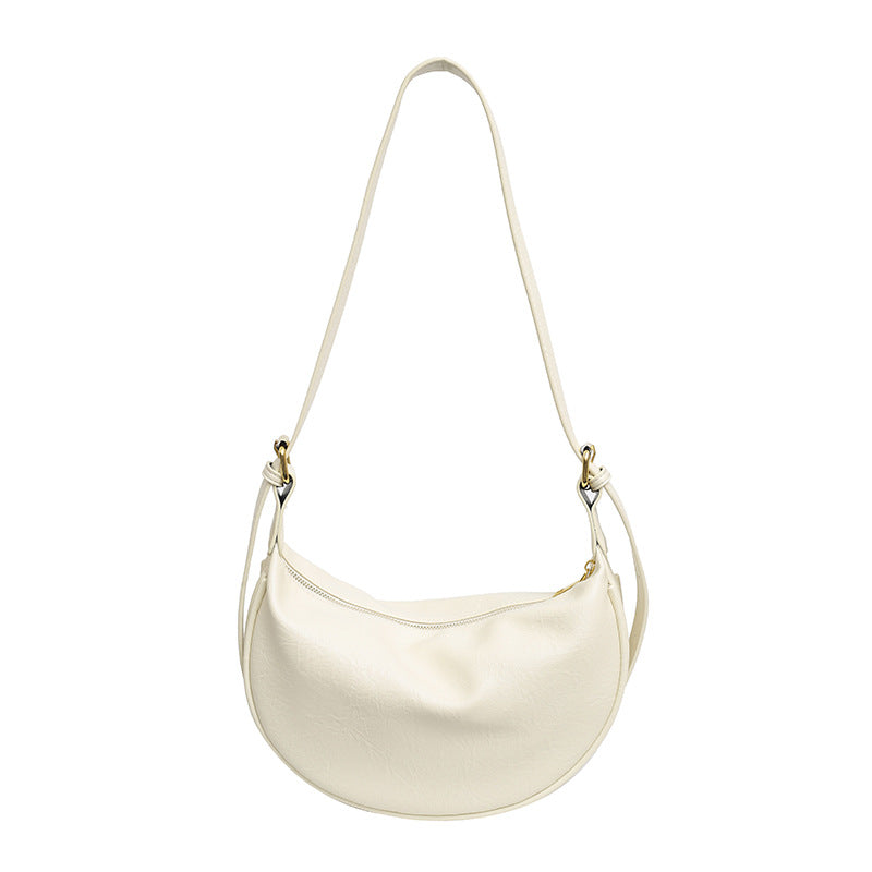 Cross-border Women's Bag Popular Retro Bag Women's New Fashion Texturized Shoulder Bag Retro Commuter Crossbody Dumpling Bag