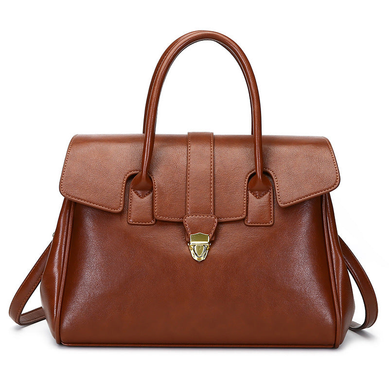 2025 New Style Large Capacity Official Document Tote Bag Retro Texturistic Tote Bag Single Shoulder Hand Bag Women's handbags Bag