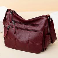 2023 New Bag Women's Solid Color Casual Shoulder Crossbody Bag Simple All-match Middle-aged Women's Mother Bag Large Capacity