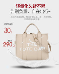 Women's Bag Cross-Border New Tote Bag Wholesale Pu Letter Handbag Simple Casual Crossbody Bag Large Capacity Women's Bag