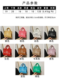 2025 New Printed Simple Tote Bag Large Capacity Letter Handbag Women's Underarm Bag Fashion Shoulder Crossbody Bag