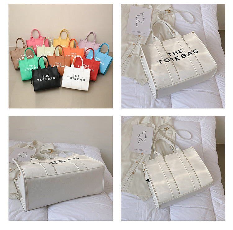 2025 New Printed Simple Tote Bag Large Capacity Letter Handbag Women's Underarm Bag Fashion Shoulder Crossbody Bag