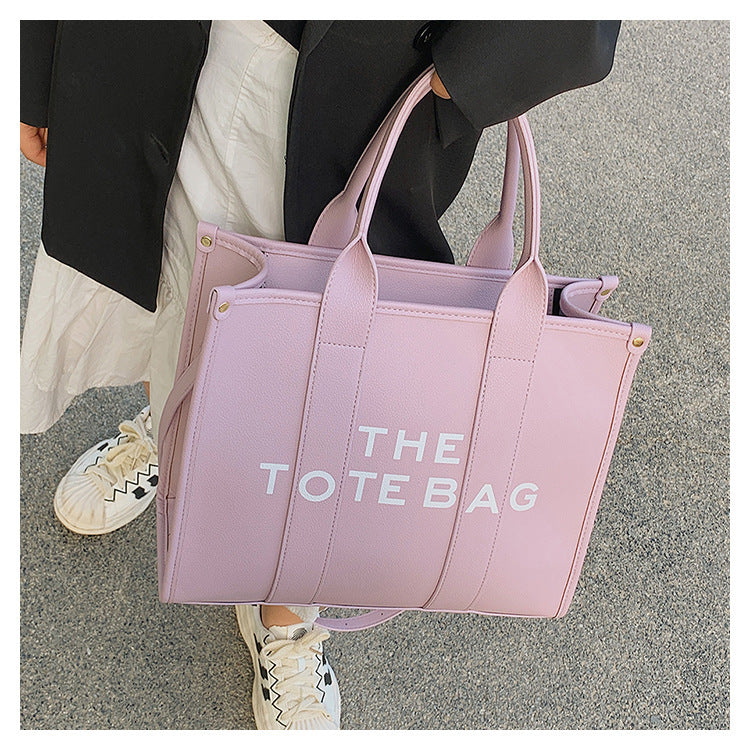 2025 New Printed Simple Tote Bag Large Capacity Letter Handbag Women's Underarm Bag Fashion Shoulder Crossbody Bag