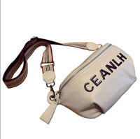 Women's Bag 2025 New Genuine Leather Single Shoulder Chest Bag Trendy Versatile Letter Backpack Small Medium Multi-Use Bag