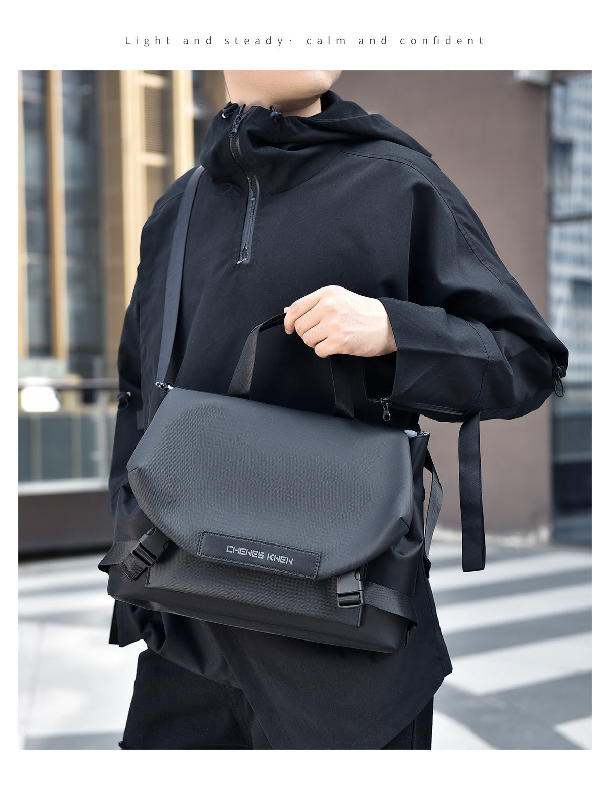 Cross-border Men's Crossbody Bag General Bag Large Capacity Functional Sports Shoulder Bag Trendy Brand Business Backpack