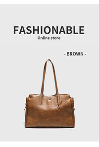 2024 Summer New Niche High-end Retro Shoulder Tote Bag Large Capacity Commuter Portable Briefcase