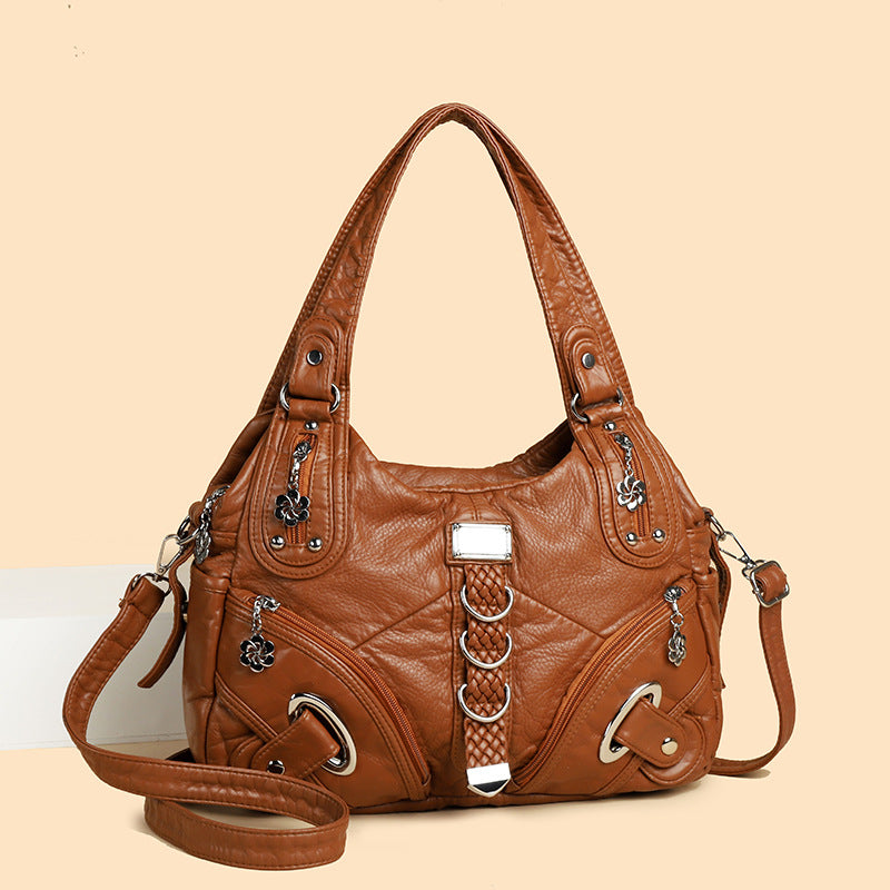 Cross-border Explosions Foreign Trade Women's Bag European and American Women's Bag Trendy Large Capacity Single Room Bag Portable Crossbody Bag Women's Bag Wholesale