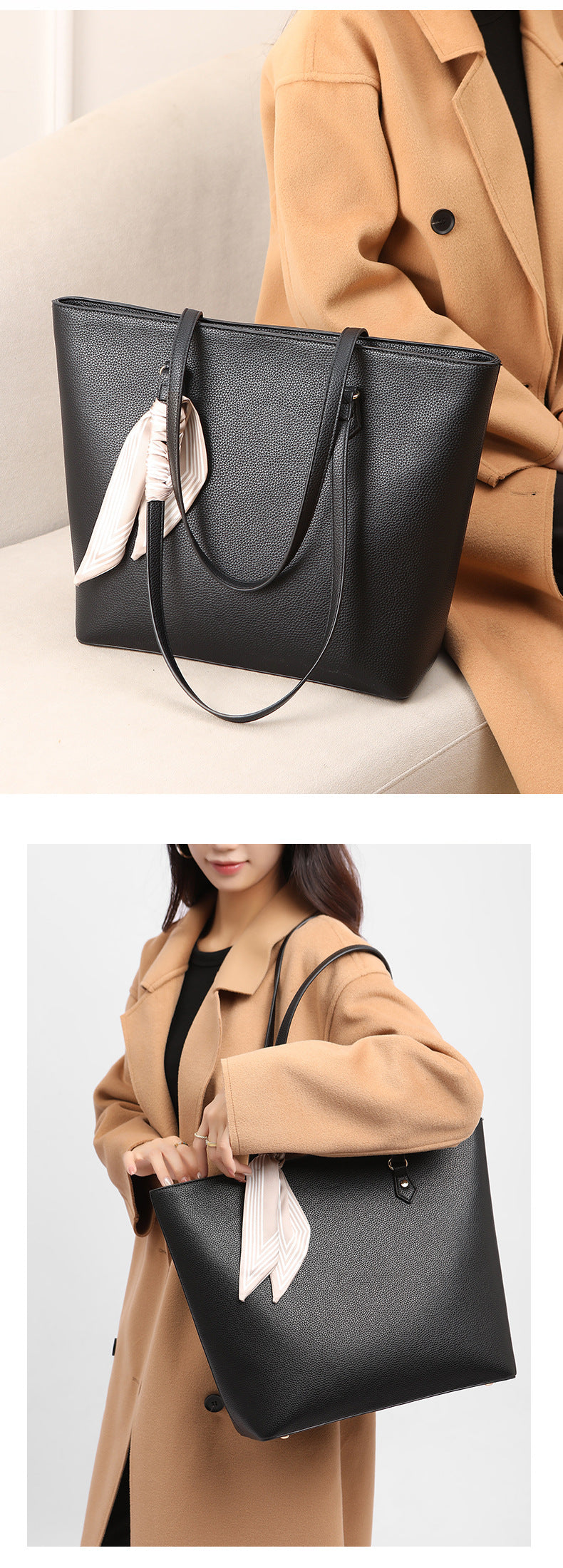 Tote bag large capacity women's high-grade portable women's bag work commuter bag fashionable simple all-match shoulder bag women