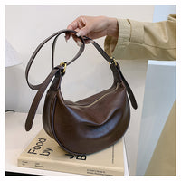 Cross-border Women's Bag Popular Retro Bag Women's New Fashion Texturized Shoulder Bag Retro Commuter Crossbody Dumpling Bag