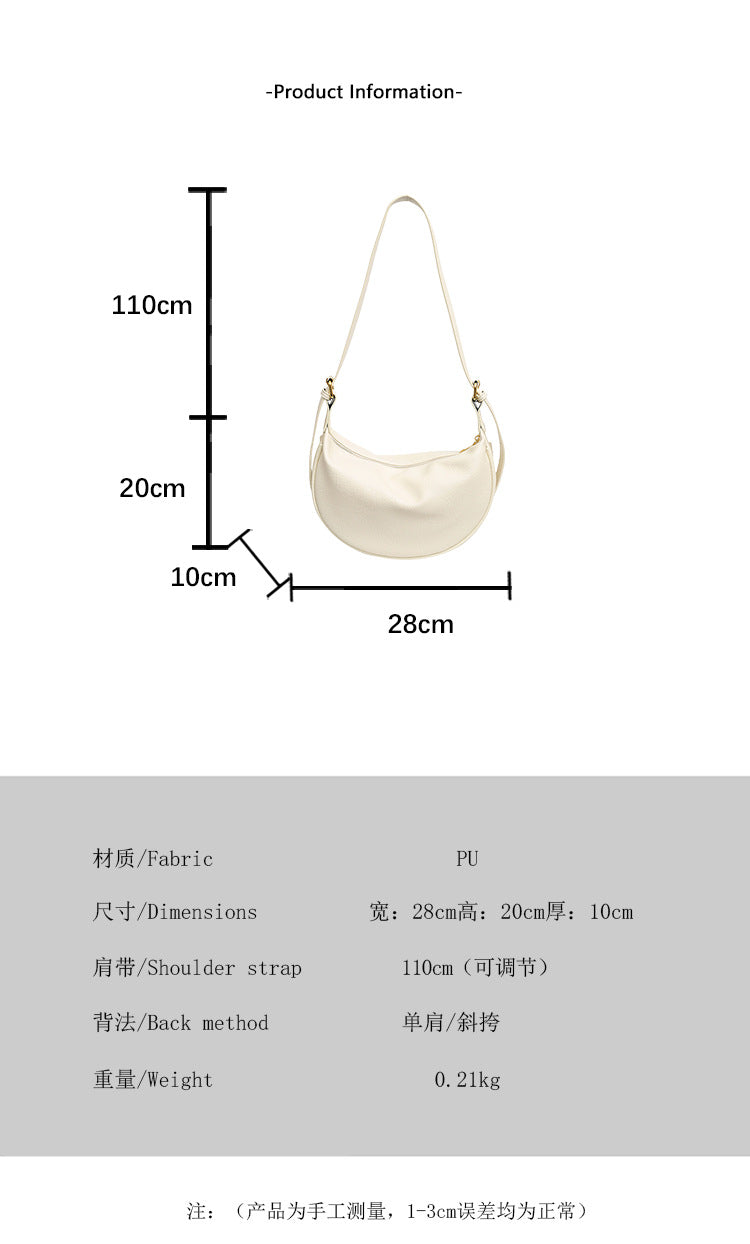 Cross-border Women's Bag Popular Retro Bag Women's New Fashion Texturized Shoulder Bag Retro Commuter Crossbody Dumpling Bag