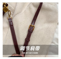 Cross-Border Quilted Saddle Bag, Autumn and Winter New Shoulder Bag, Fashionable Armpit Bag, Work Clothing Versatile Crossbody Bag