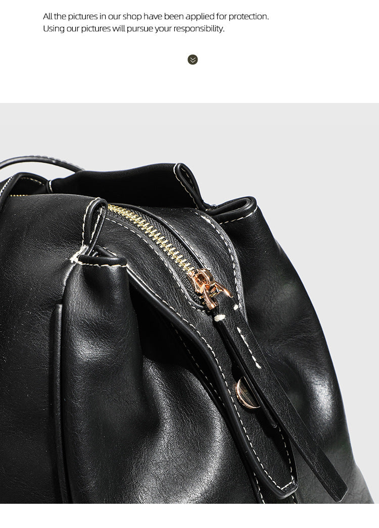 2024 Summer New Niche High-end Retro Shoulder Tote Bag Large Capacity Commuter Portable Briefcase